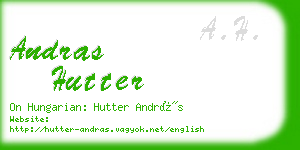 andras hutter business card